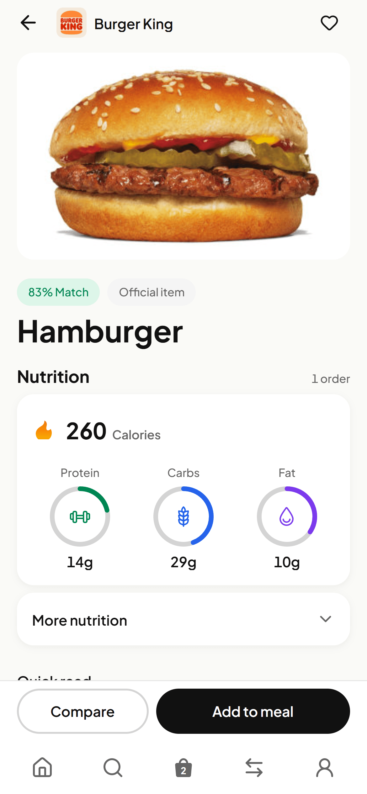 FatChance mobile item detail