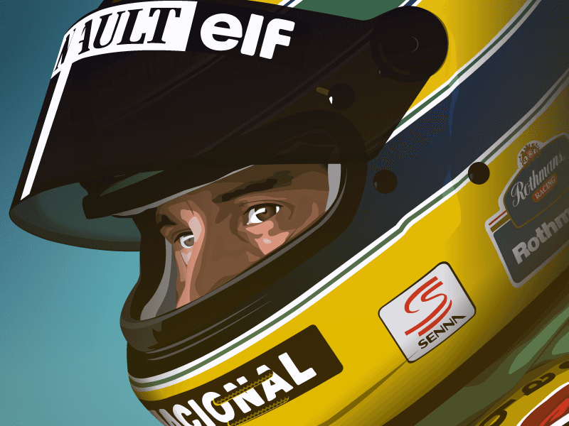 Racing helmet illustration