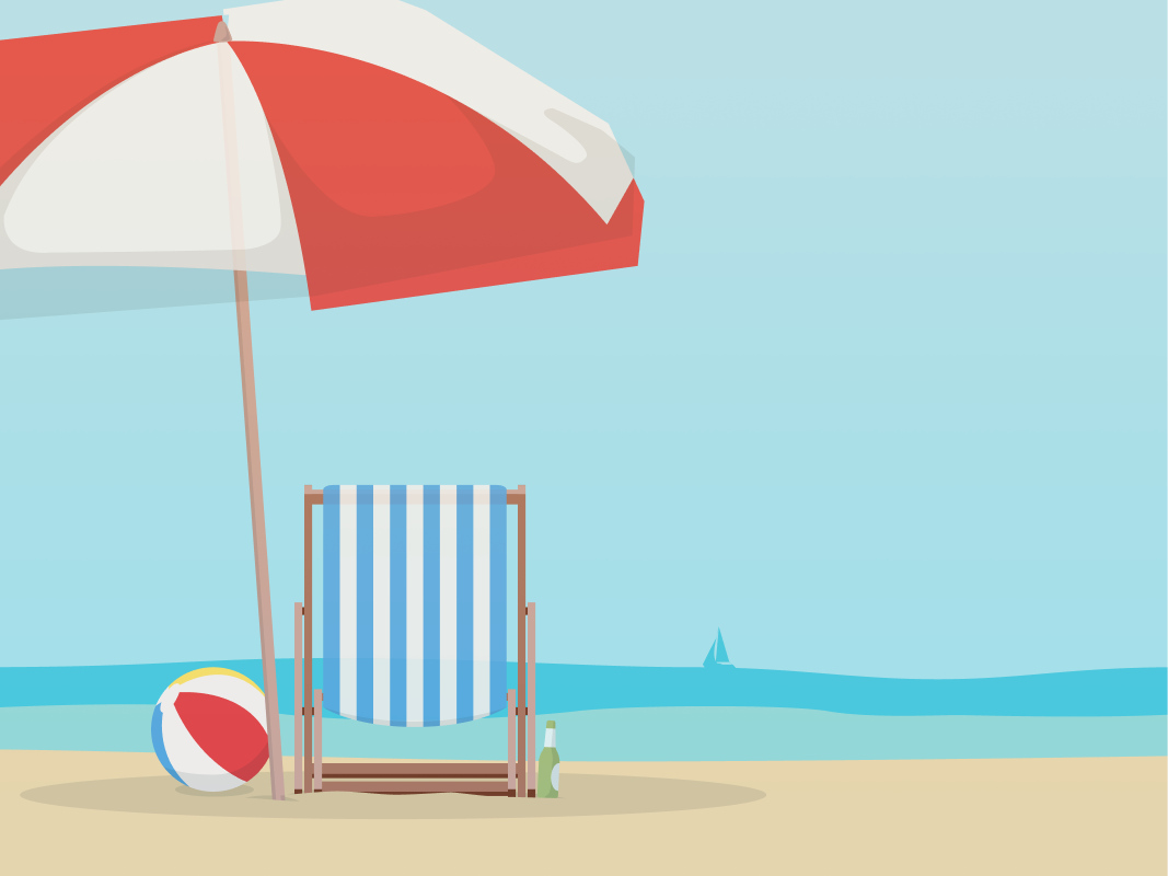 Relaxing beach illustration