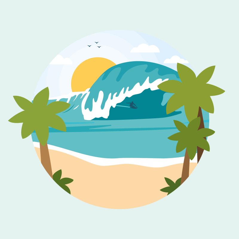 Surf day illustration